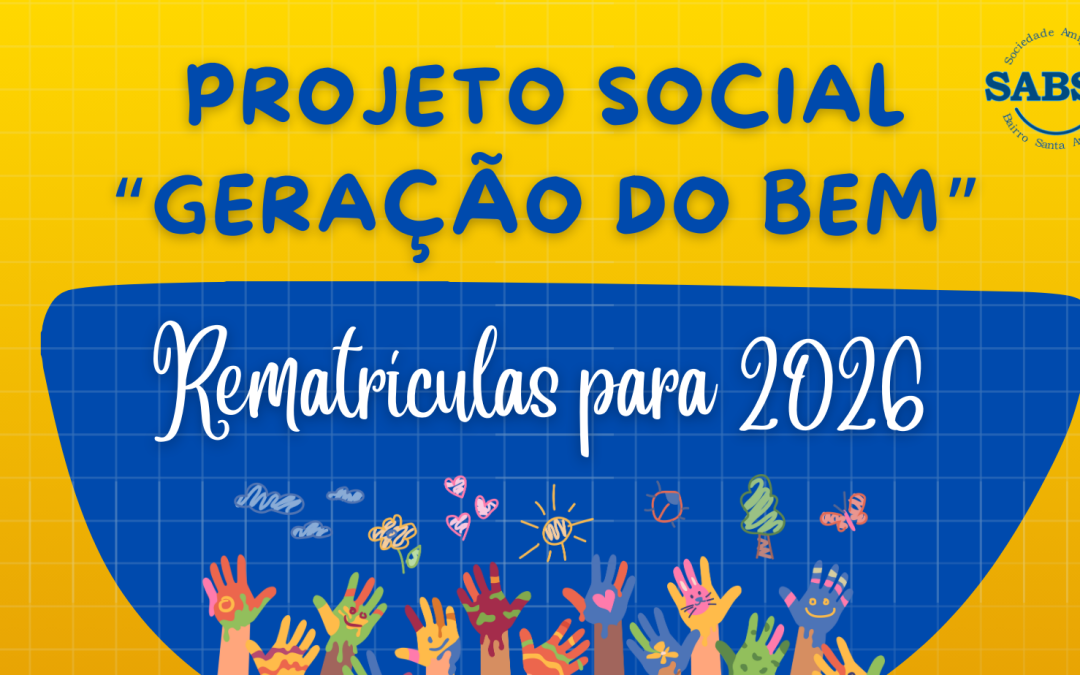 ATENÇÃO: REMATRÍCULAS PARA O ANO 2026